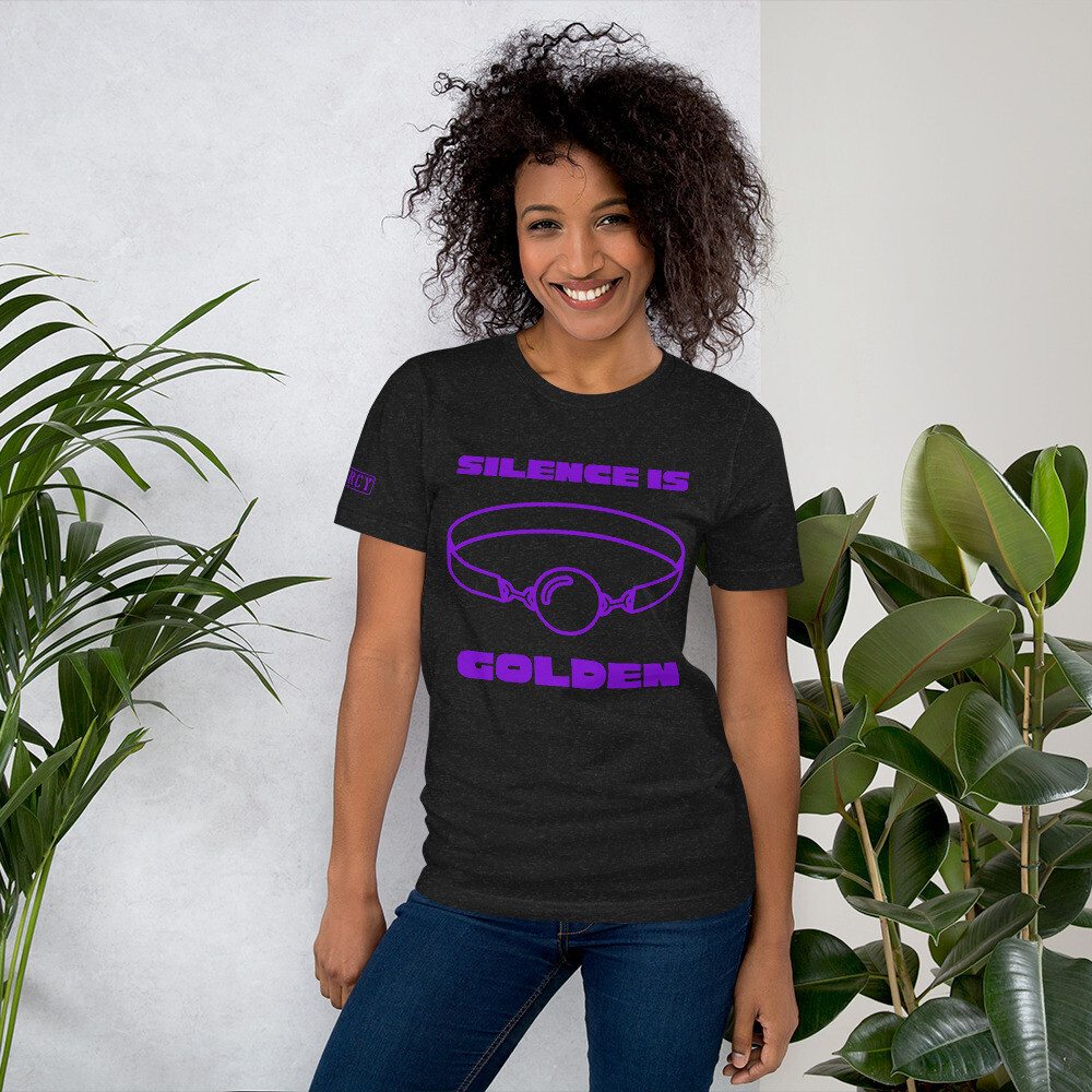 Silence Gag TShirt Purple, Size: XS