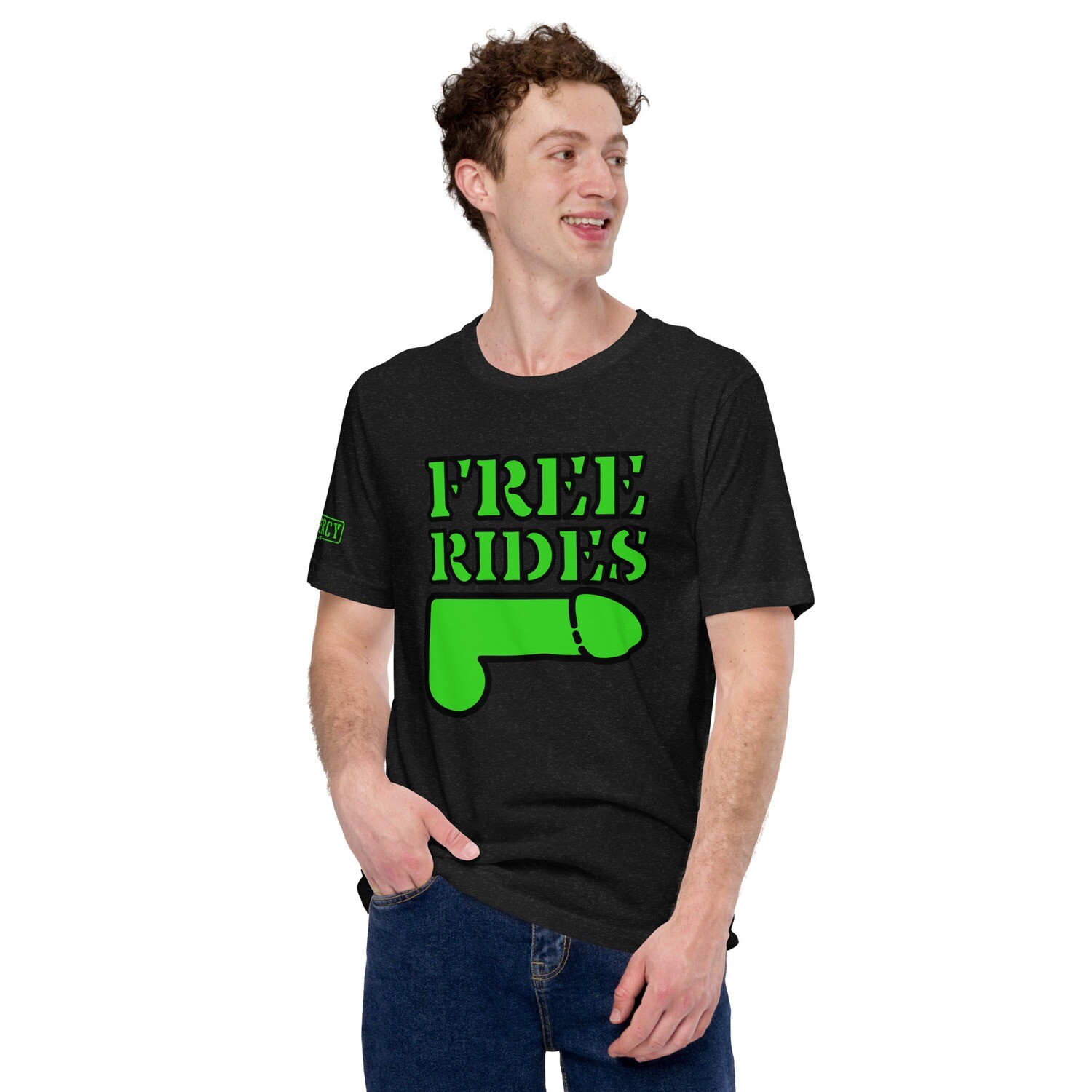 Free Rides TShirt Green, Size: XS