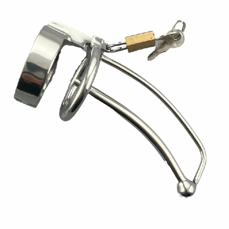 No Mercy Steel - Stainless Steel Chastity Cage - Sound and Ball