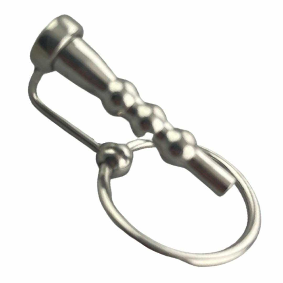 No Mercy Steel - Penis Plug With Glans Ring - 3-Rib