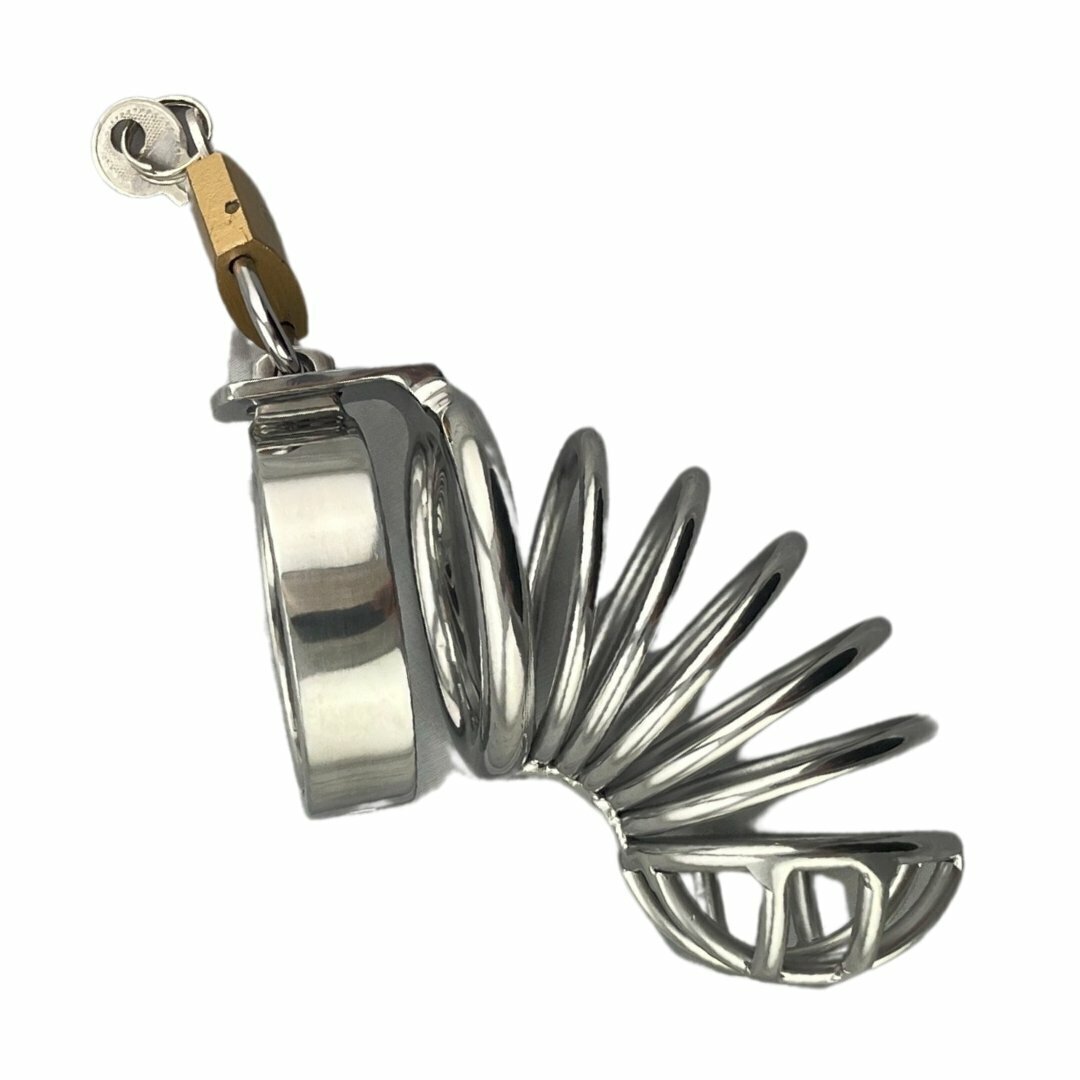 No Mercy Steel - Stainless Steel Chastity Cage - Ringed