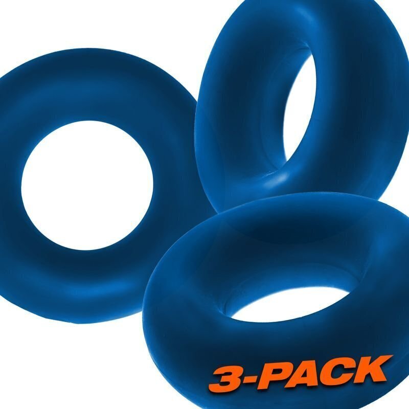 Oxballs - Fat Willy Jumbo Cockrings 3pc - Space Blue