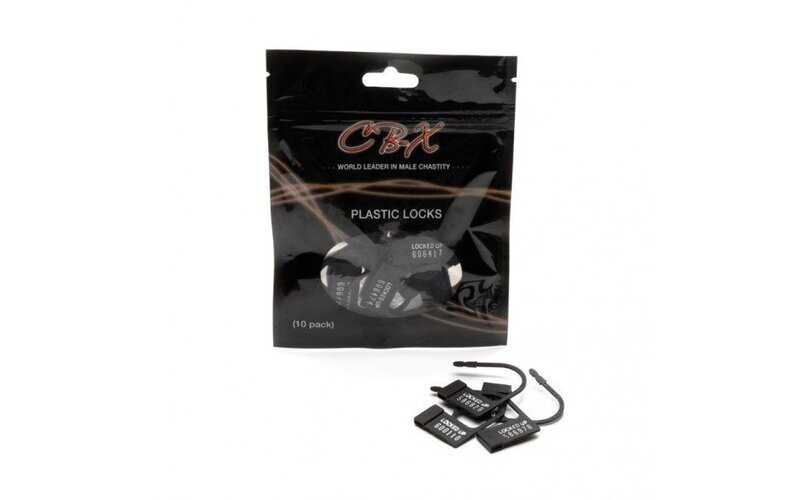 CB-X - Chastity Cage Plastic Locks - 10pc