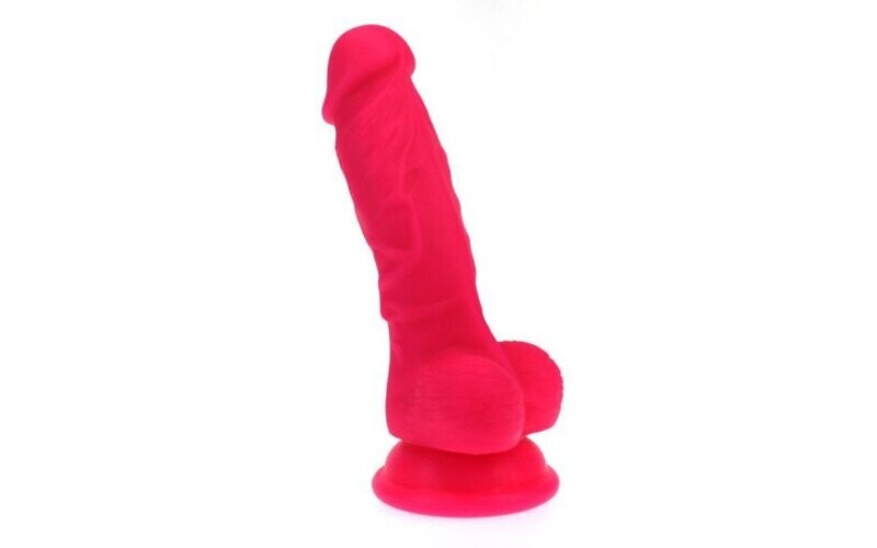 X-MEN - Realistic Dildo w/ Veined Shaft and Balls - Pink