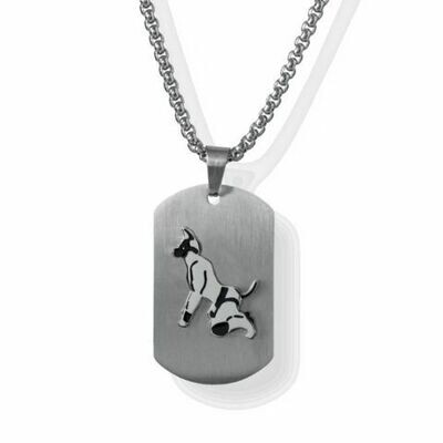 Master of the House Dog Tag - Puppy w/ Silver Matte
