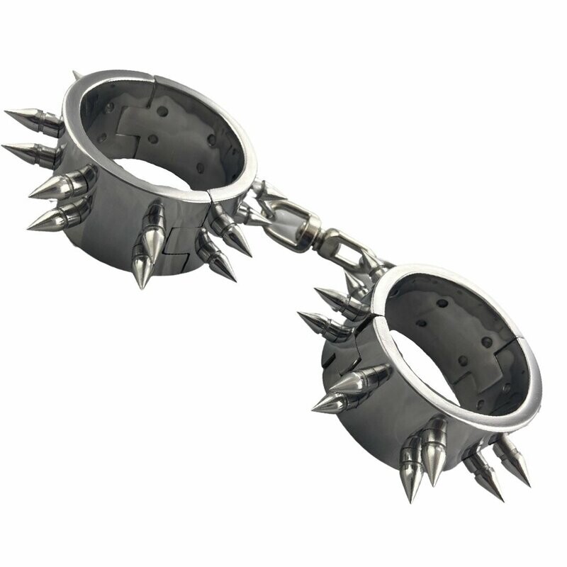 No Mercy Steel - Steel Handcuffs Spiked