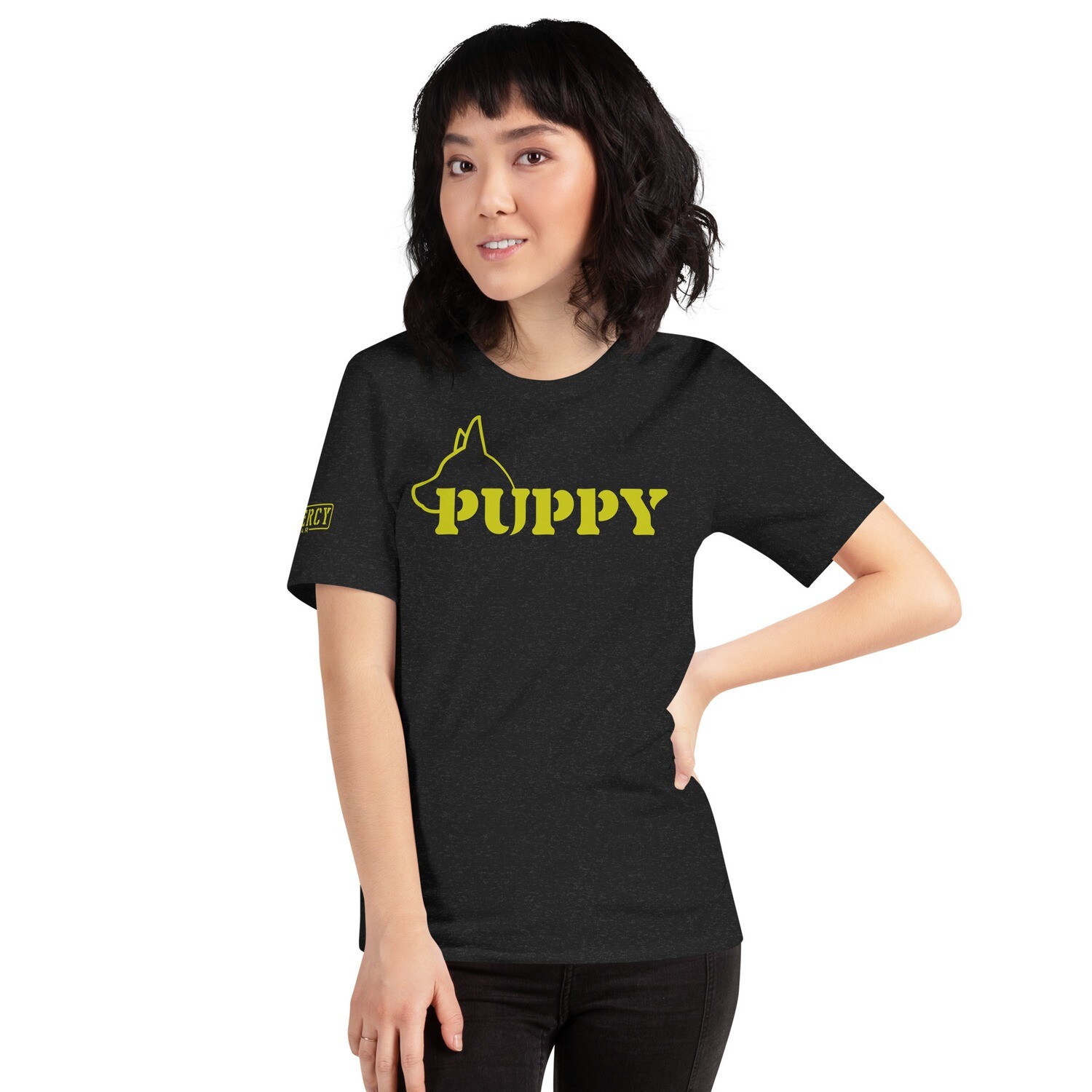 Puppy Face TShirt Yellow, Size: XS
