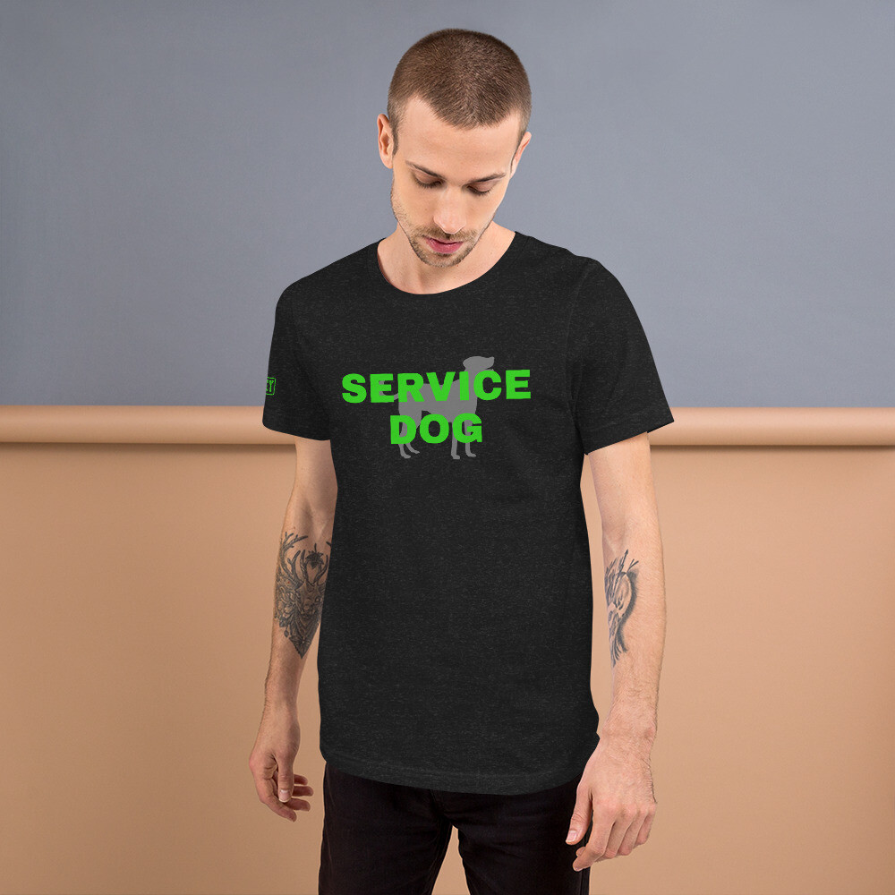 Service Dog TShirt Green, Size: XS