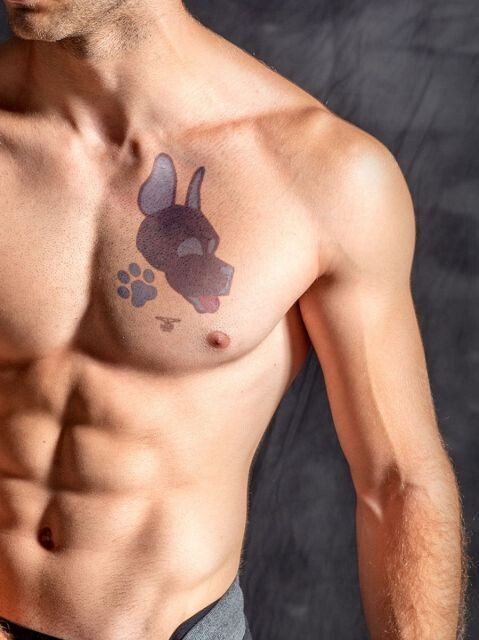 Mister B - Temporary Tattoo - Happy Puppy