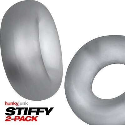 Hunkyjunk - Stiffy Bulge Cockrings 2pc - Clear Ice