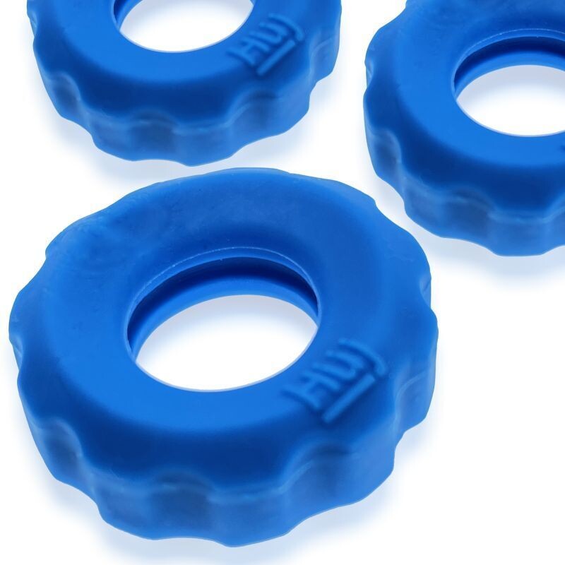 Hunkyjunk - Superhuj Cockrings 3pc - Teal Ice