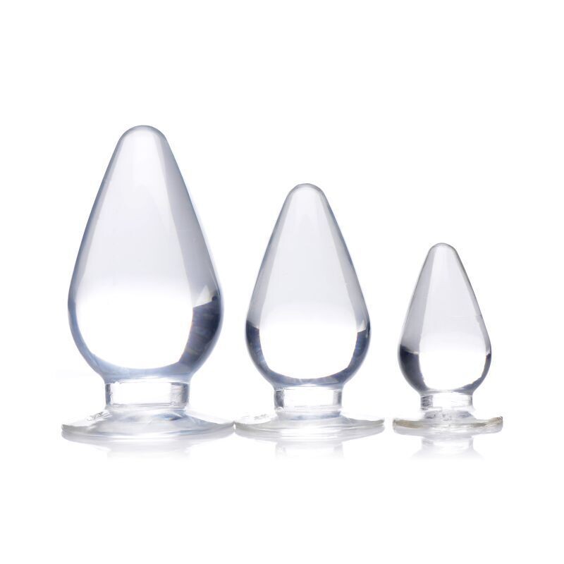 Master Series - Triple Cones Anal Plug Set - Clear