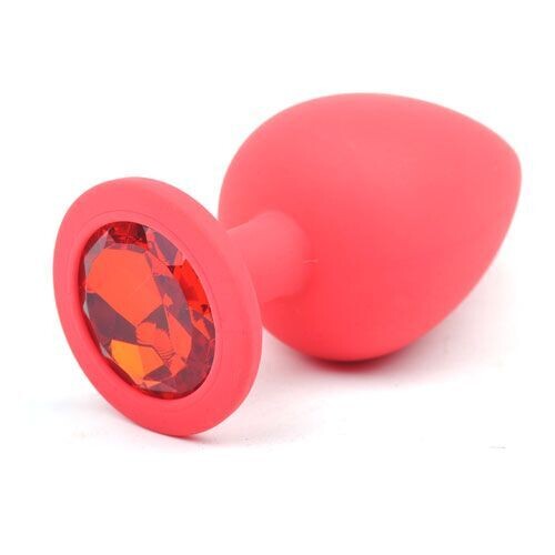 Daytona - Silicone Anal Plug w/ Red Diamond - Large