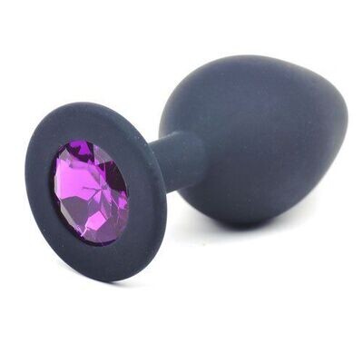 Daytona - Silicone Anal Plug w/ Purple Diamond - Medium