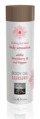 Shiatsu - Edible Body Oil - Strawberry and Red Pepper