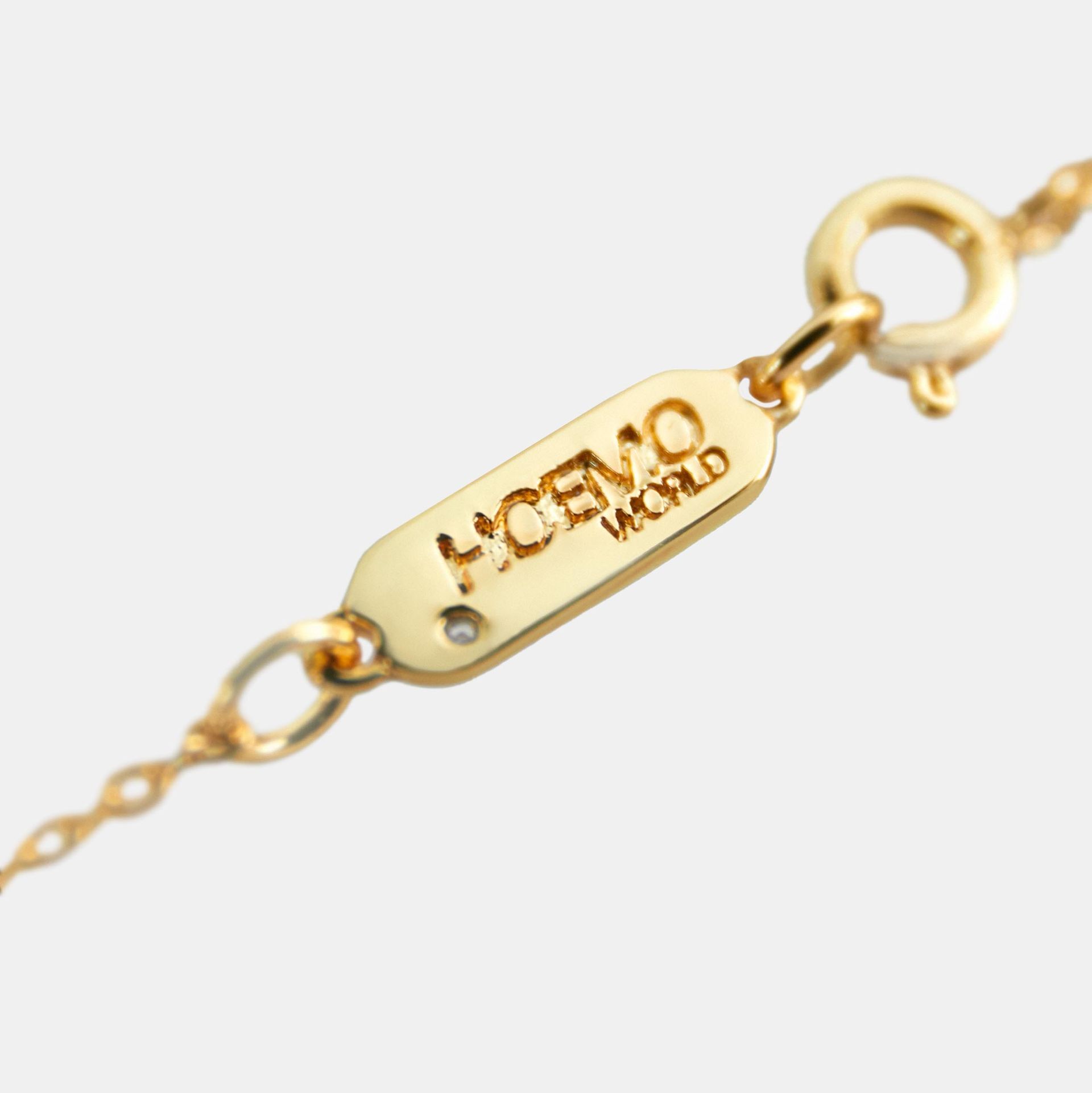 Hoemo World - Diamond Drip Dick Pendant Necklace - Gold