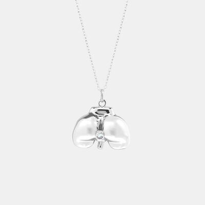 Hoemo World - Plugged Booty Pendant Necklace - Silver