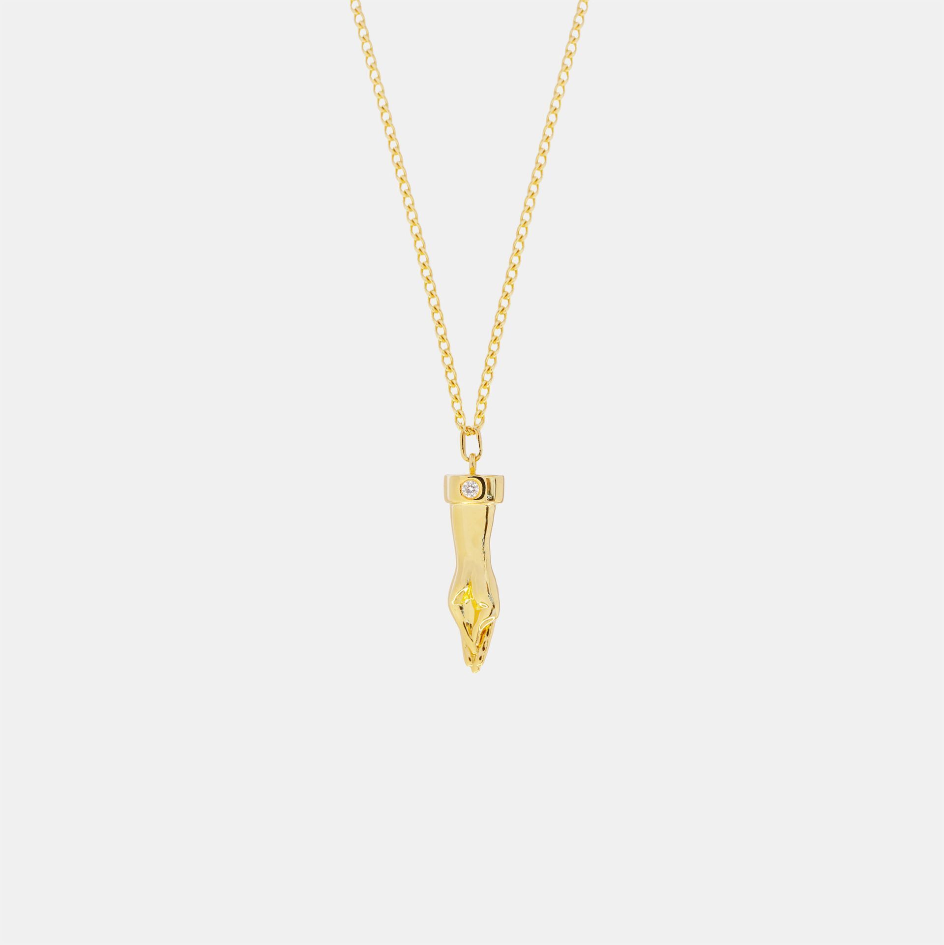 Hoemo World - Fisting Friend Pendant Necklace - Gold