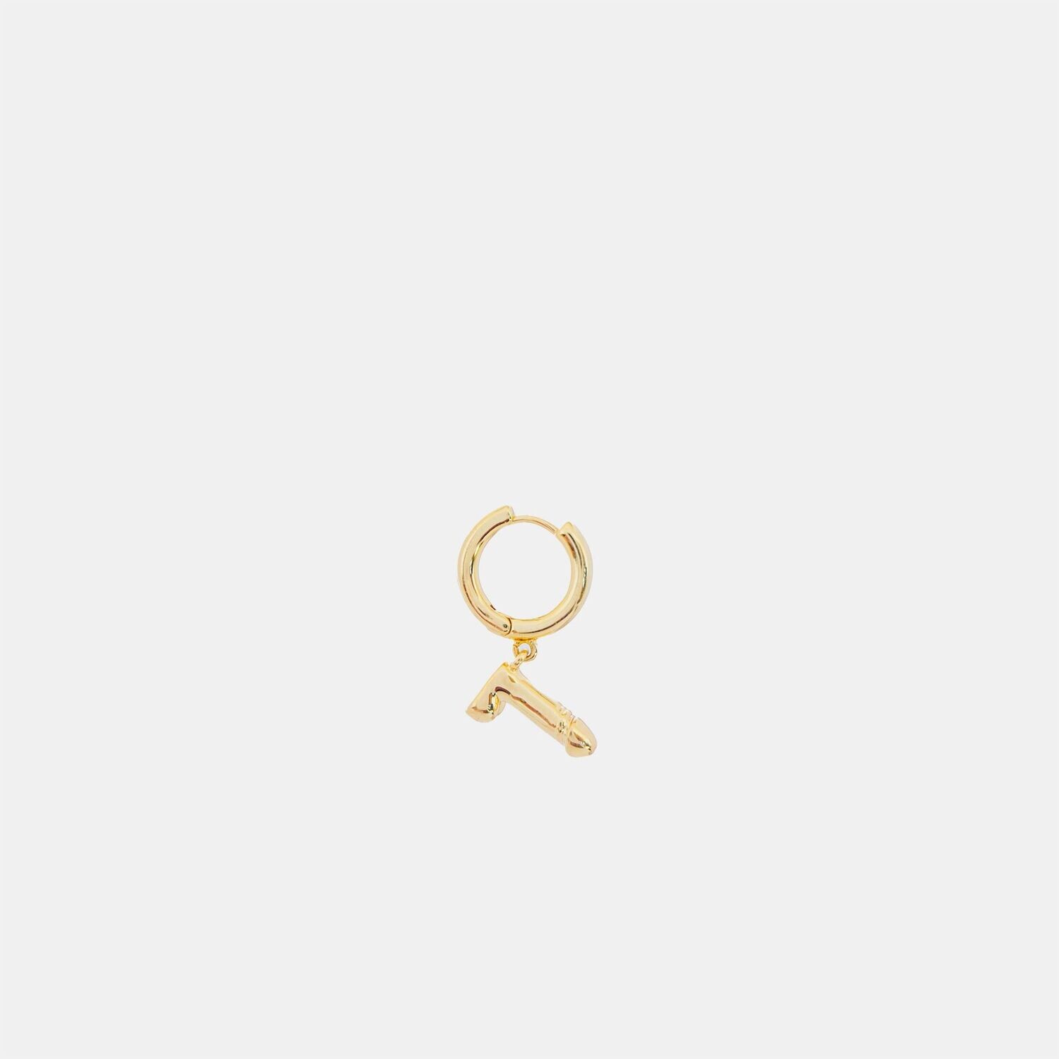 Hoemo World - Pearl Drip and Dick Drop Hoop Earrings - Gold