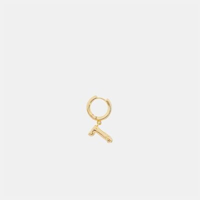 Hoemo World - Pearl Drip and Dick Drop Hoop Earrings - Gold