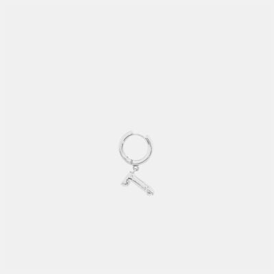 Hoemo World - Pearl Drip and Dick Drop Hoop Earrings - Silver