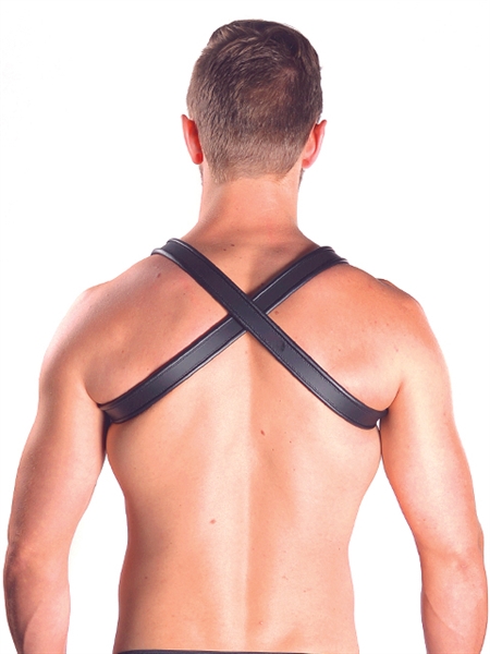 Mister B - Premium Leather X-Back Harness - Black