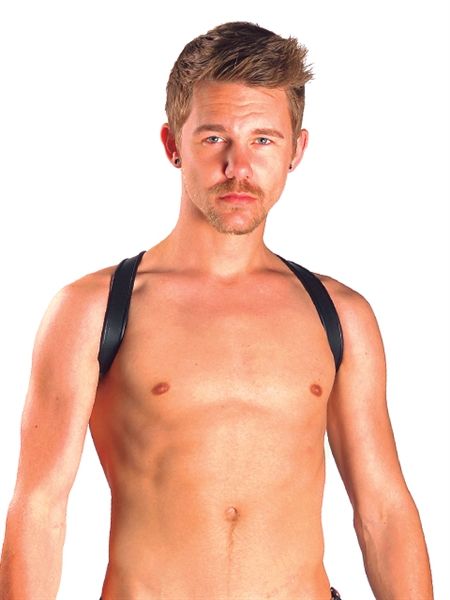 Mister B - Premium Leather Sling Harness - Black