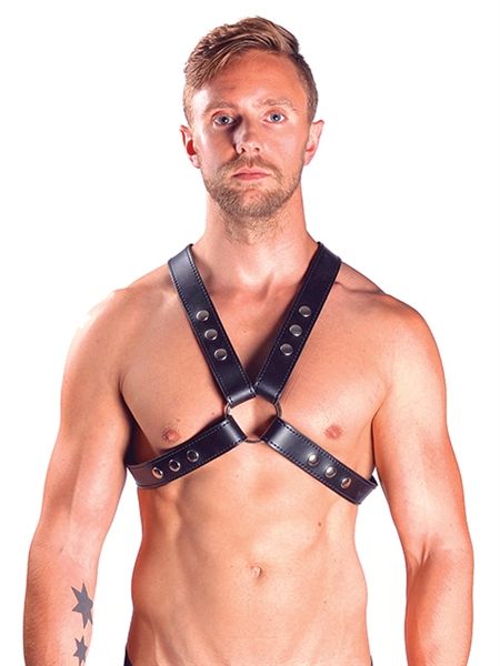 Mister B - Leather Top Harness w/ Snap Studs