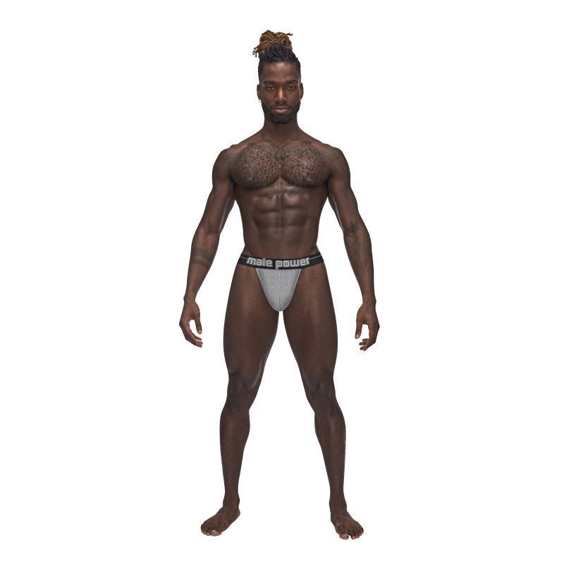 Male Power - Sexagon Micro V Thong - Grey