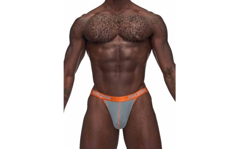 Male Power - Casanova Uplift Thong - Grey/Orange