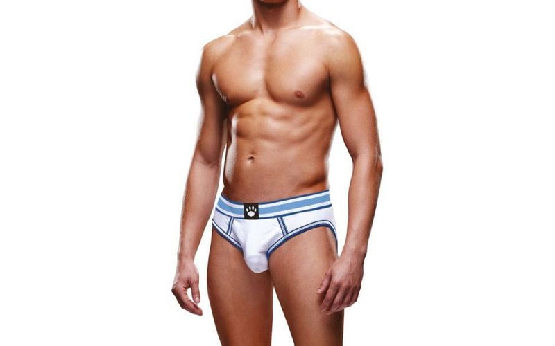 Prowler - Open Back Brief - White/Blue