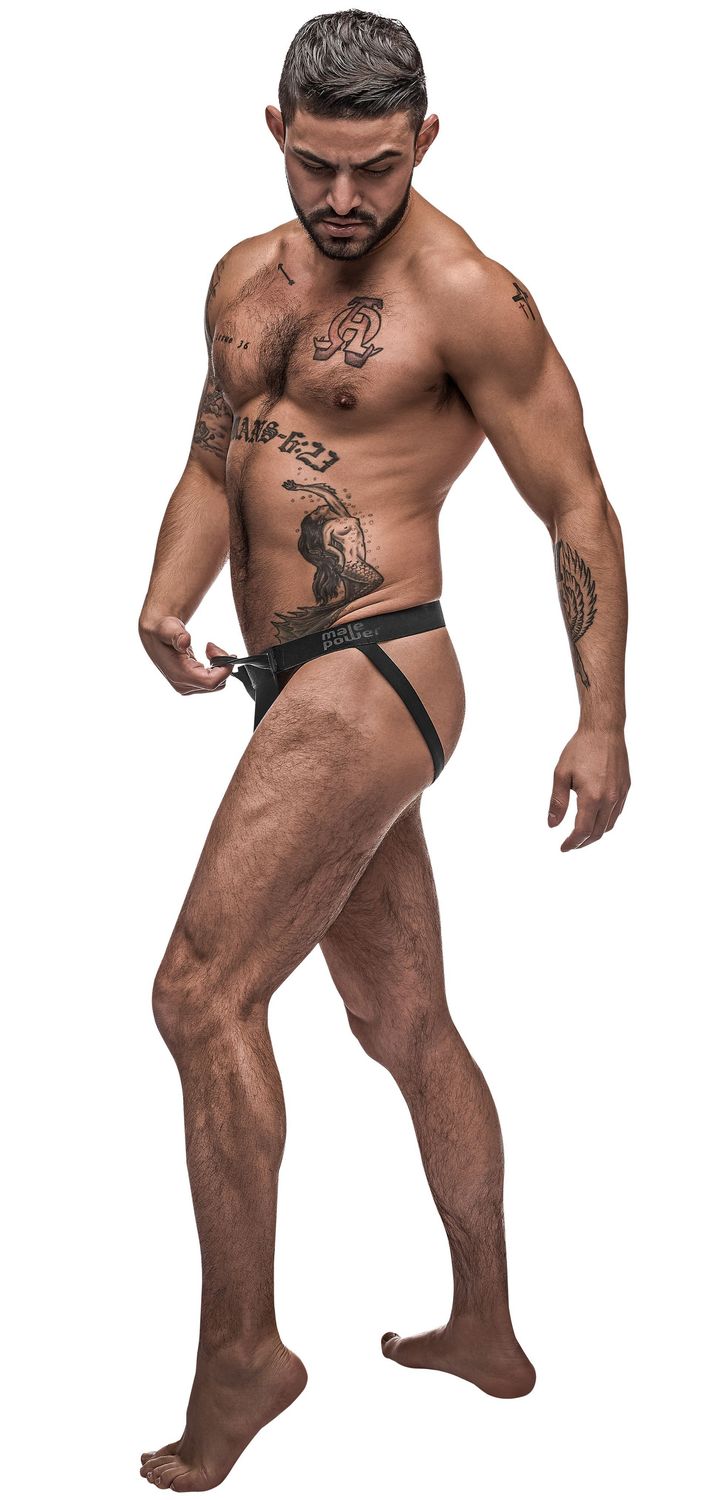 Male Power - Grip and Rip Off Jock - Black