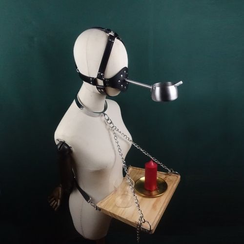 No Mercy Gear - Ashtray Head Harness with Penis Mouth Gag