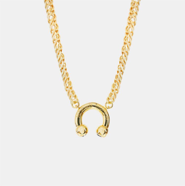 Hoemo World - Prince Albert Pendant Chunky Necklace - Gold