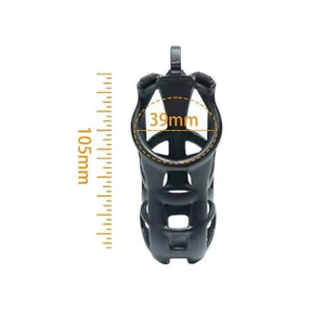 Cobra Chastity - NU Black Cage & Keys - Maxi