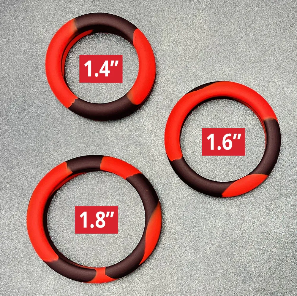 Topped Toys - Tight Fit Cock & Ball Ring - 3 Pack - Forge Red