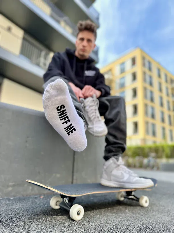 Sk8erboy - Sniff Me Socks - White