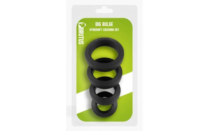 Brutus - Big Bulge Silicone Cock Ring Set - 4pc