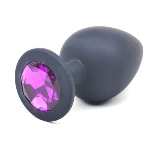 Daytona - Silicone Anal Plug w/ Purple Diamond - Large
