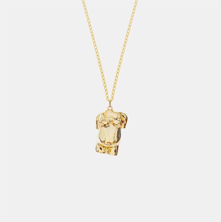 Hoemo World - Fatty World Pendant Necklace - Gold
