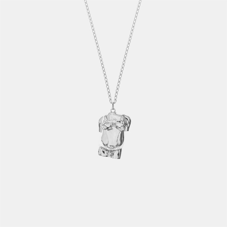 Hoemo World - Fatty World Pendant Necklace - Silver
