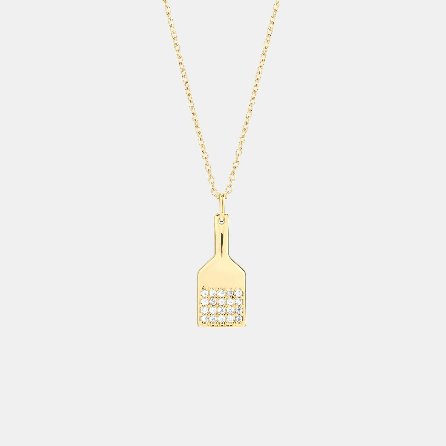 Hoemo World - Spanking Paddle Pendant Necklace - Gold
