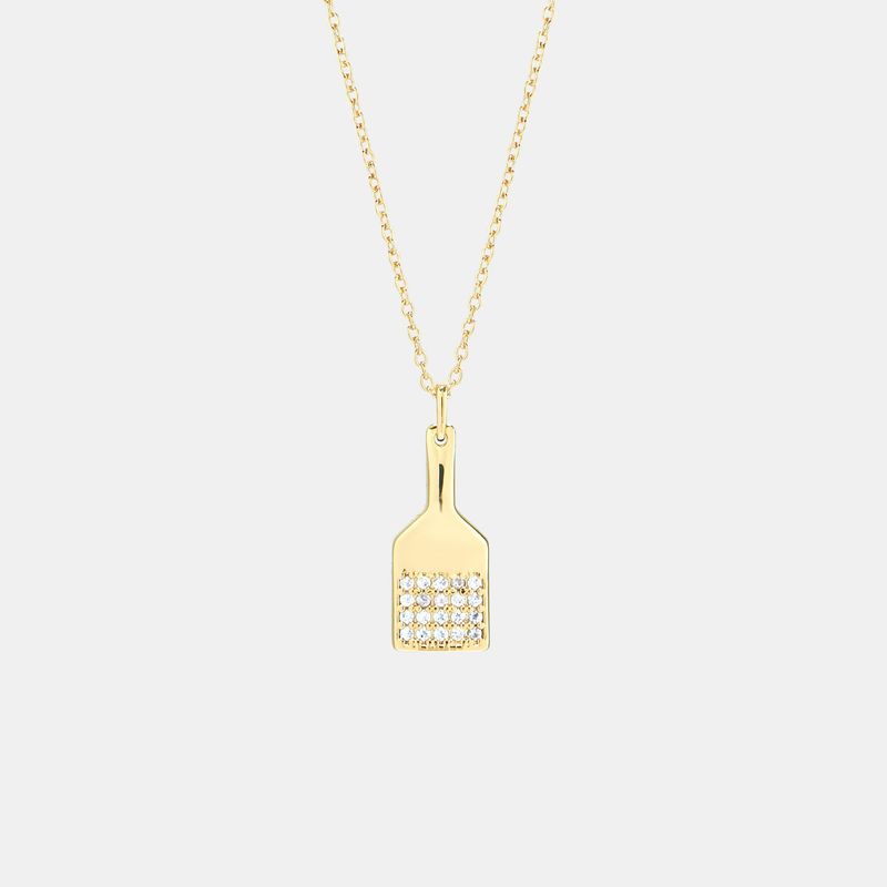 Hoemo World - Spanking Paddle Pendant Necklace - Gold