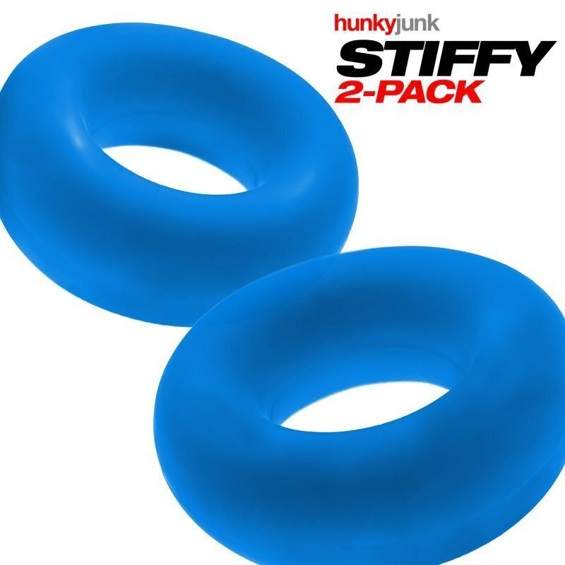 Hunkyjunk - Stiffy Bulge Cockrings 2pc - Teal Ice Hunkyjunk - Stiffy Bulge Cockrings 2pc - Teal Ice