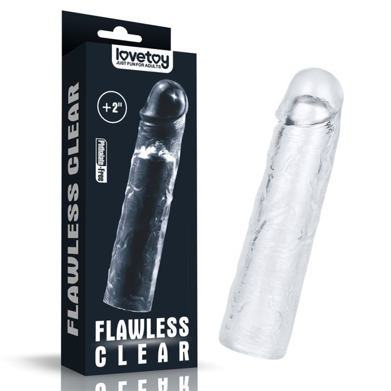 Lovetoy - Clear Penis Extender Sleeve - Plus 2"