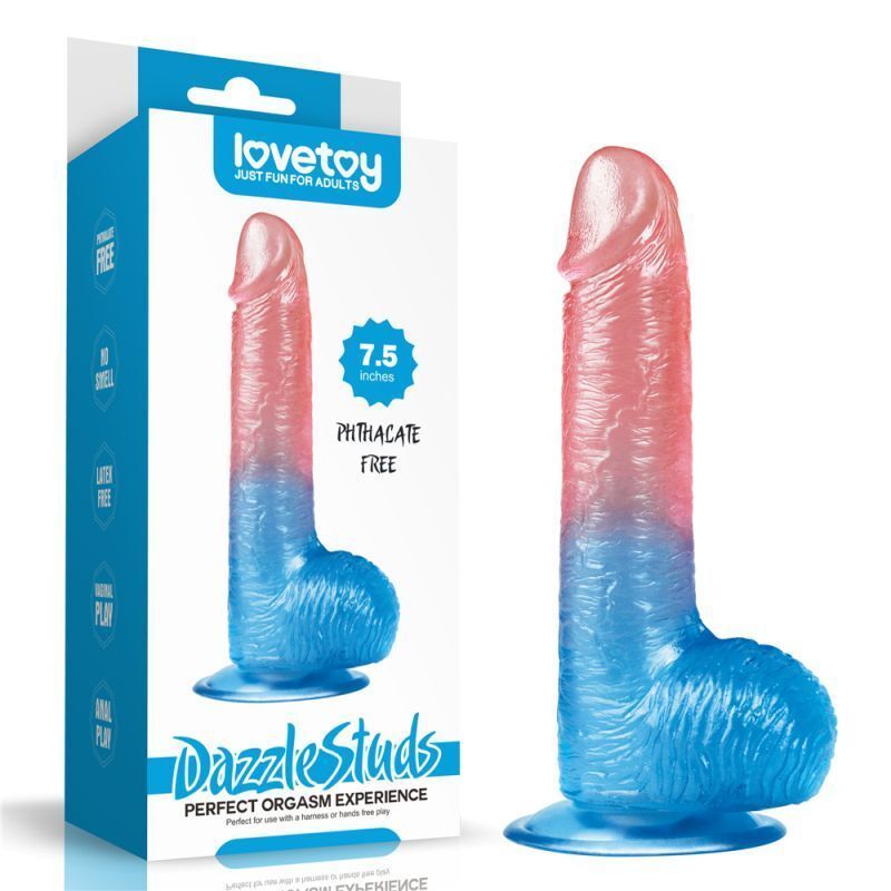 Lovetoy - Dazzle Studs Dildo - 7.5 Lovetoy - Dazzle Studs Dildo - 7.5"