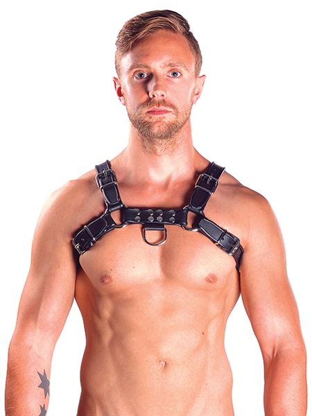 Mister B - Leather Chest Harness - Black