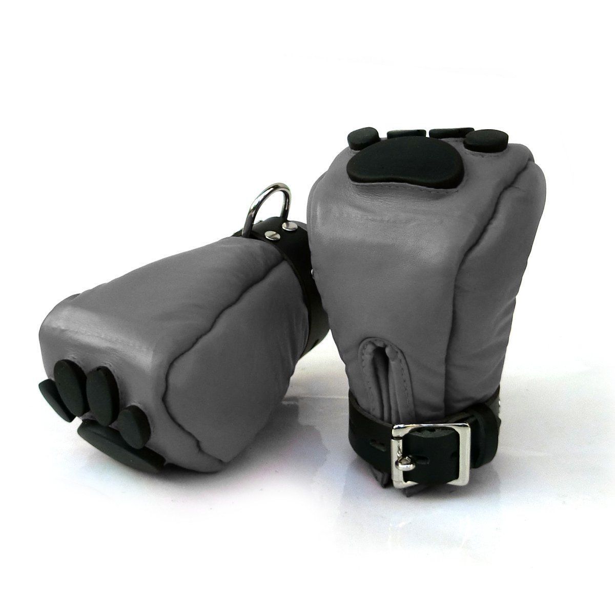 Mister B - Leather Puppy Paws - Grey Black