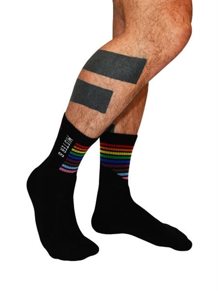 Mister B - Pride Crew Socks - Black Mister B - Pride Crew Socks - Black