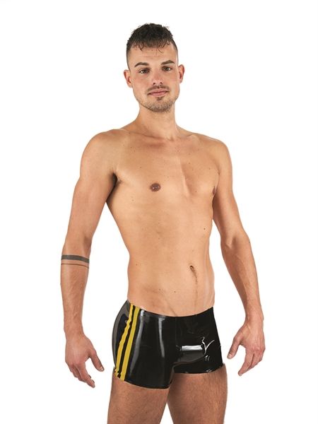 Mister B - Rubber Trunks - Black/Yellow